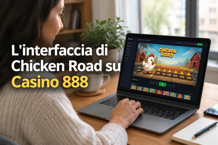 L'interfaccia di Chicken Road su Casino 888