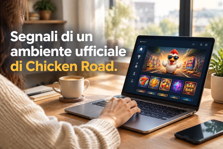 Segnali di un ambiente ufficiale di Chicken Road